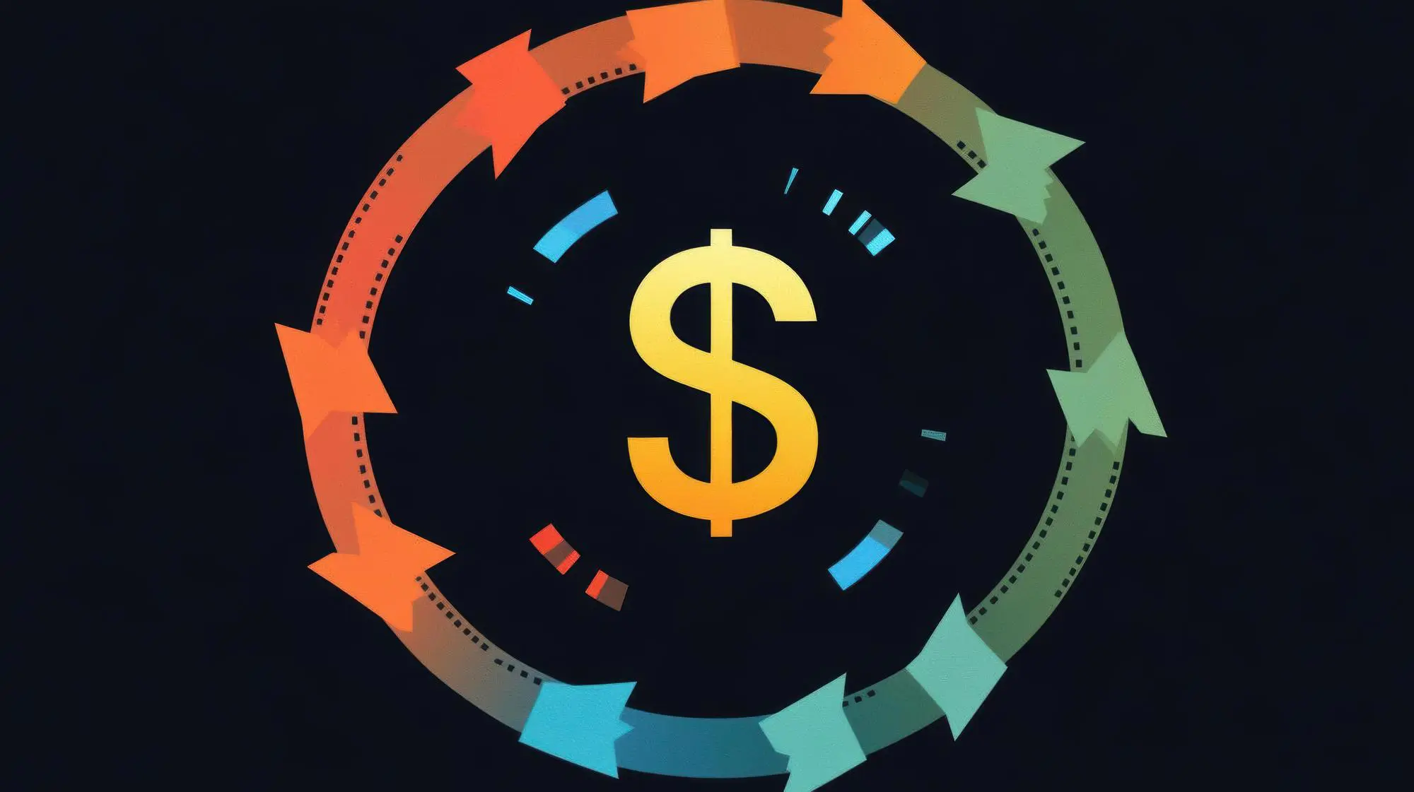 Dollar Sign in a Circle with Arrows