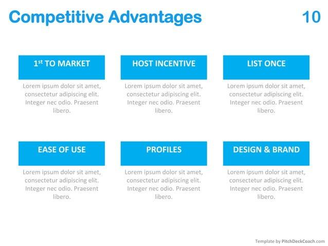 Airbnb Pitch Deck Slide 10 - Competitive Advantages