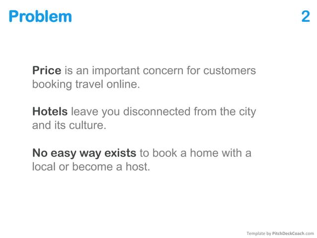 Airbnb Pitch Deck Slide 2 - Problem