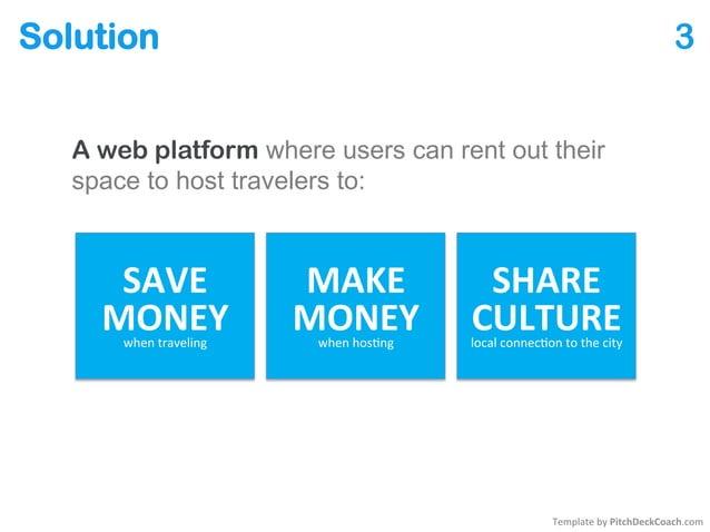 Airbnb Pitch Deck Slide 3 - Solution